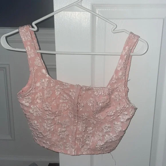 Pink cropped tank top - Picture 1 of 1